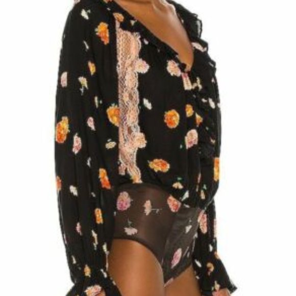 Intimately FP~ Floral Ruffle Lace Bodysuit - Picture 16 of 16